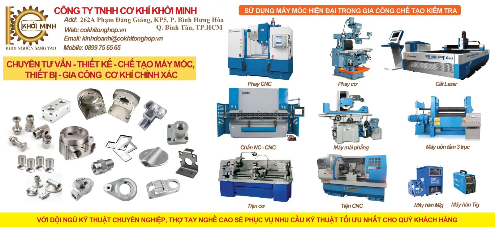 gia công cơ khí tphcm